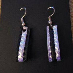 Faux leather earrings